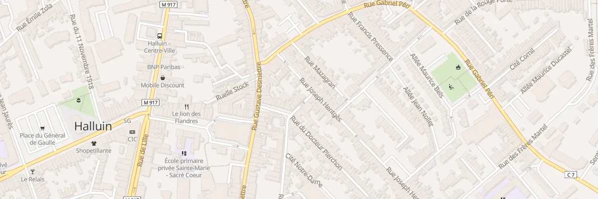 Plan du 8 Rue de la Paix à Halluin