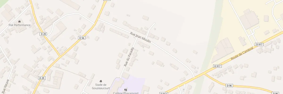 Plan du 202 Rue Jean Moulin à Gouzeaucourt
