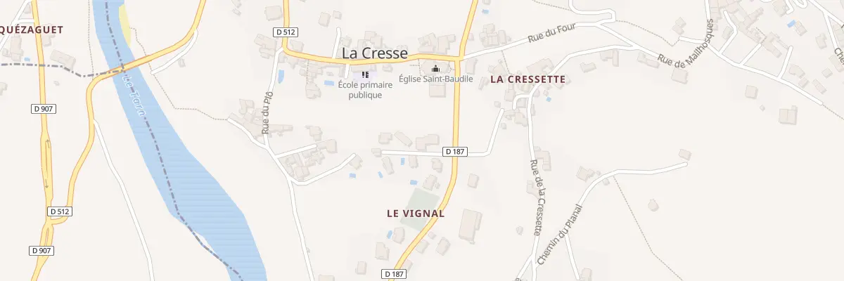 Plan du 5210 Le Vignal à La Cresse