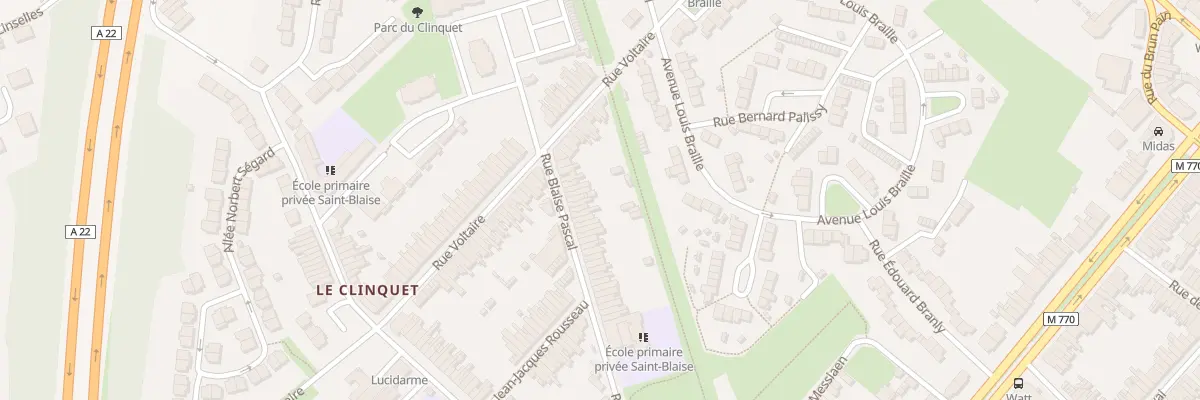 Plan du 54 Rue Blaise Pascal à Tourcoing