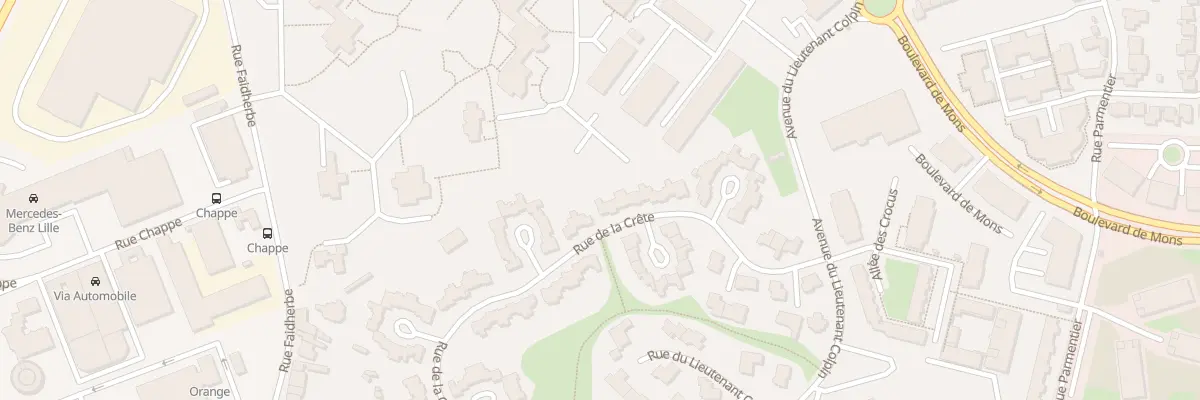 Plan du 91 Rue de la Crete à Villeneuve-d’Ascq