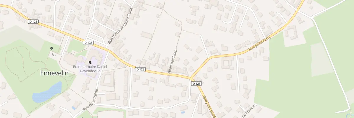 Plan du 2 All des Lilas à Ennevelin