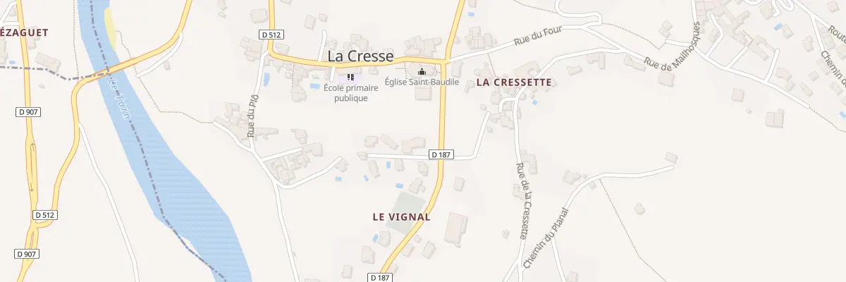 Plan du 5212 Le Vignal à La Cresse