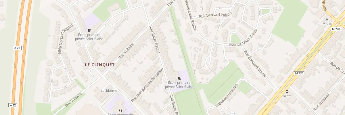 Plan du 30 Rue Blaise Pascal à Tourcoing