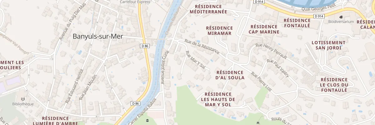 Plan du 5 Rue Mar Y Sol à Banyuls-sur-Mer