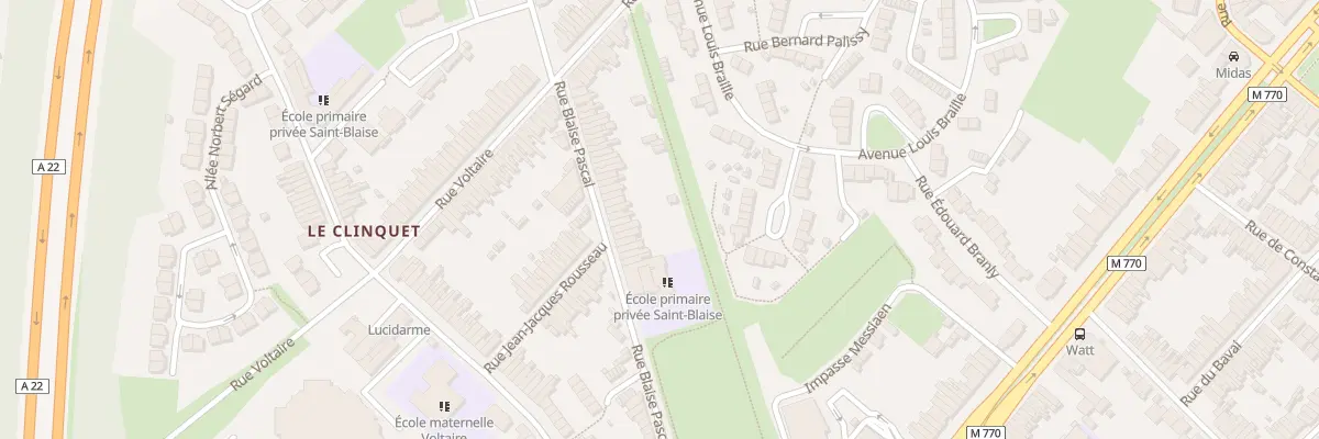 Plan du 24 Rue Blaise Pascal à Tourcoing