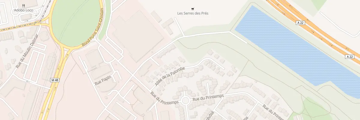 Plan du 15 All de la Palombe à Villeneuve-d’Ascq