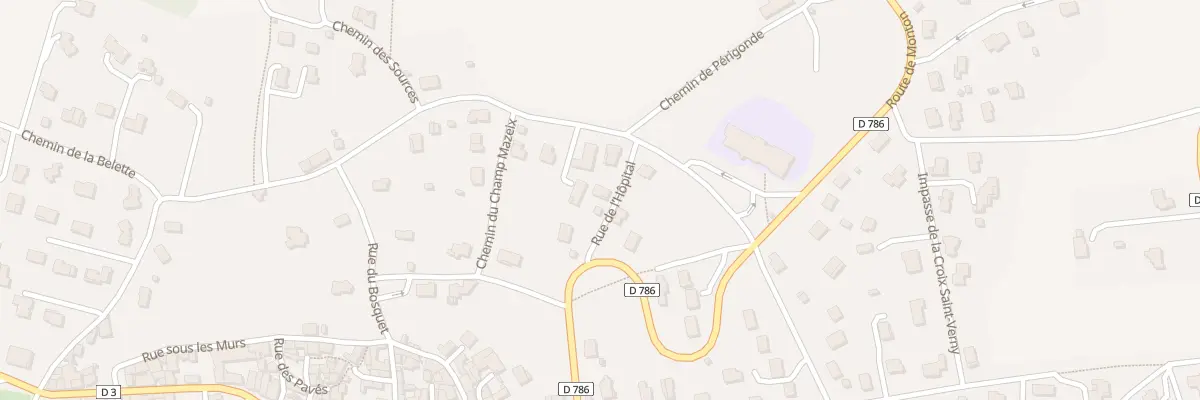 Plan du 1 Che de l’Hopital au Crest