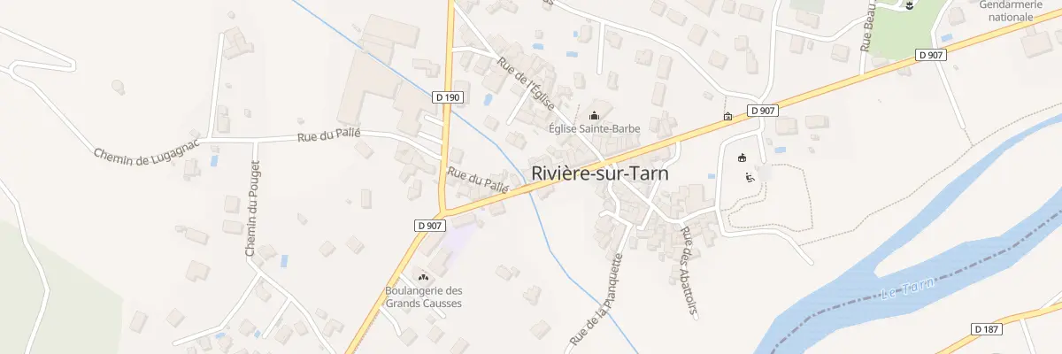 Plan du 7 Rte des Gorges du Tarn à Rivière-sur-Tarn