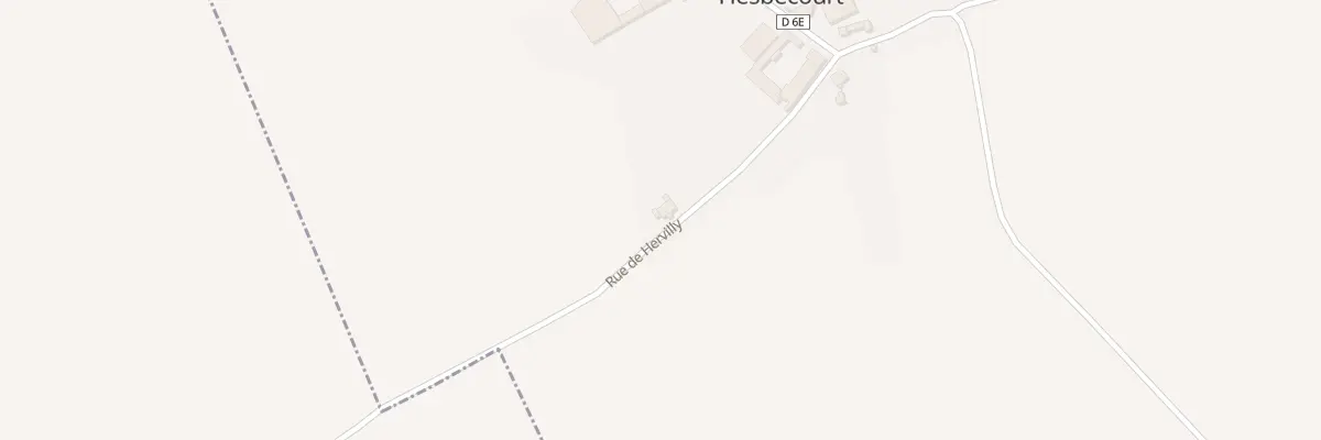 Plan du 2 Rue de Hervilly à Hesbécourt