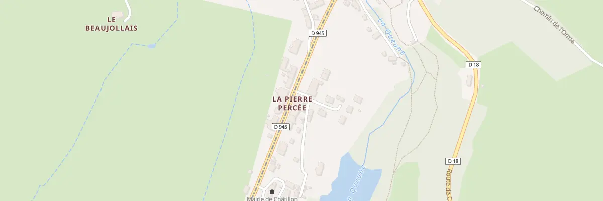 Plan du 23 La Pierre Percee à Châtillon