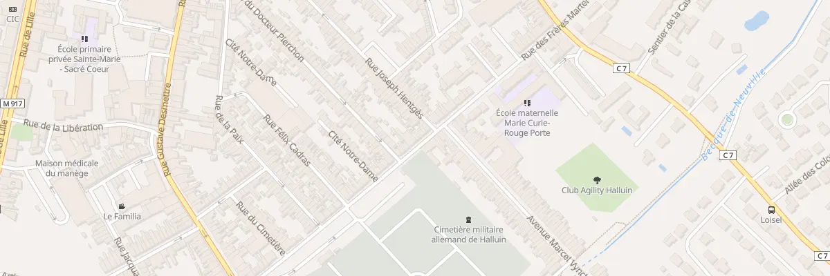 Plan du 33 Rue des Frères Martel à Halluin