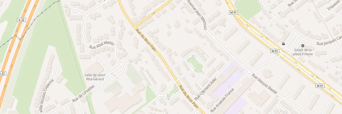 Plan du 398 Rue du Brun Pain à Tourcoing