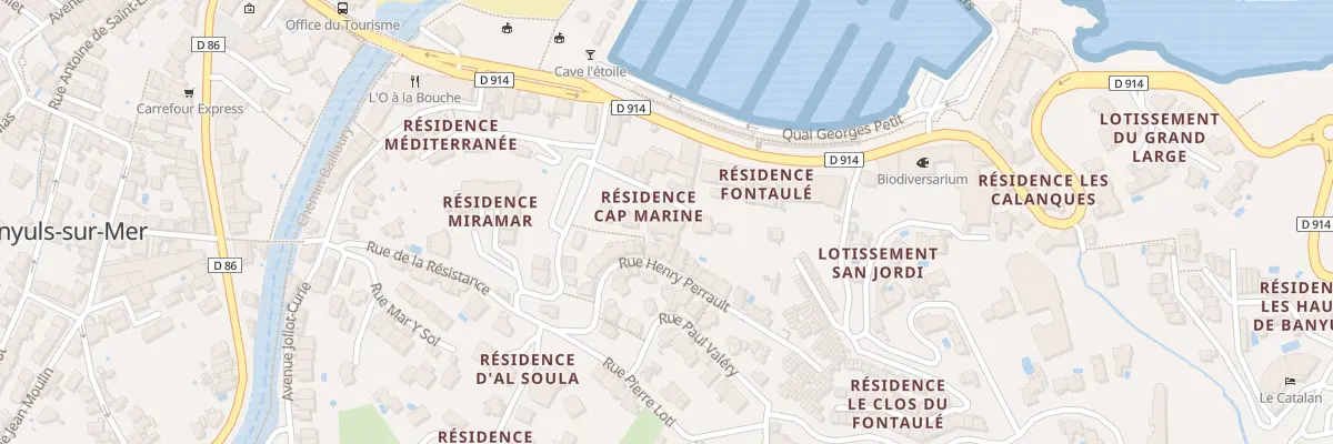 Plan du 21 Rue Henry Perrault à Banyuls-sur-Mer