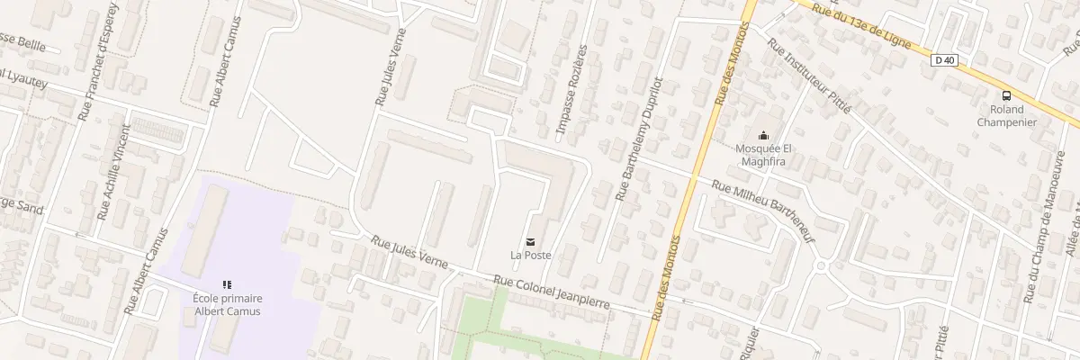 Plan du 9001 Rue Colonel Jeanpierre à Nevers