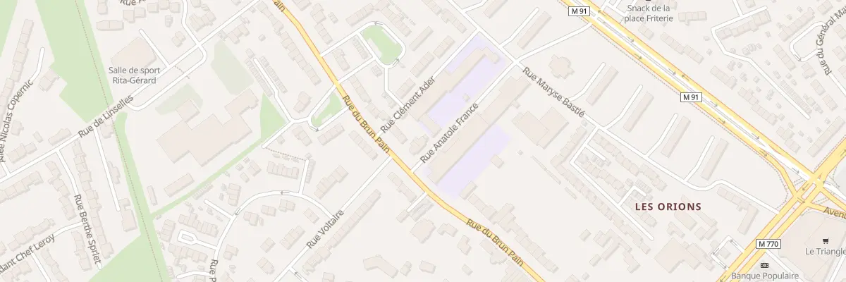 Plan du 3 Rue Anatole France à Tourcoing