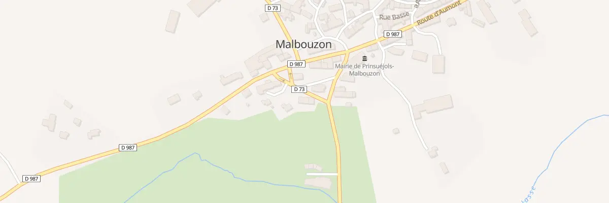 Plan de Malbouzon à Prinsuéjols-Malbouzon