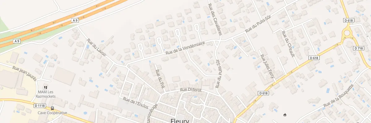Plan du 9 Rue Docteur Ferroul à Fleury