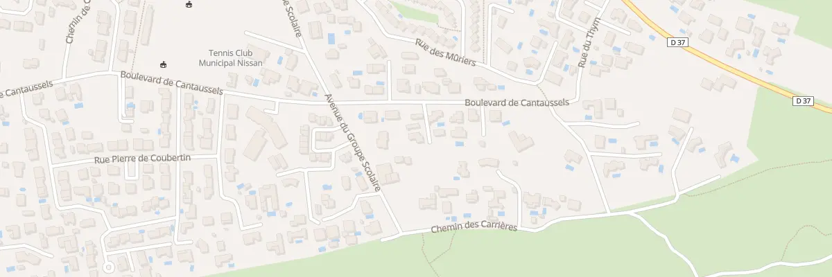 Plan de Bd de Cantaussels à Nissan-lez-Enserune