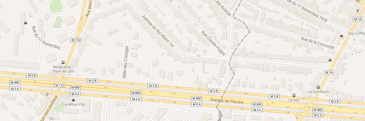 Plan du 58 Av du Roi Albert 1er à Wasquehal