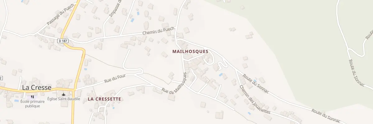 Plan du 5068 Mailhosques à La Cresse