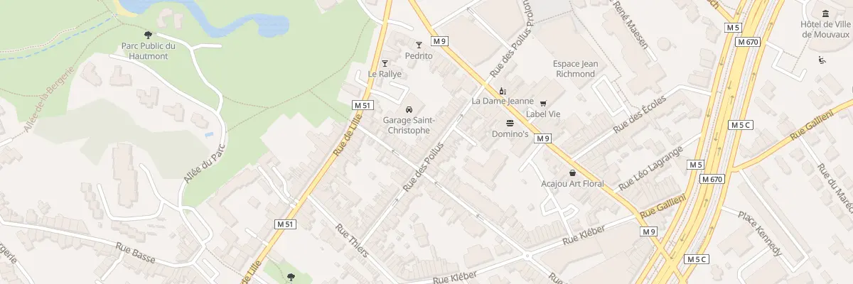 Plan du 28 Rue des Poilus à Mouvaux