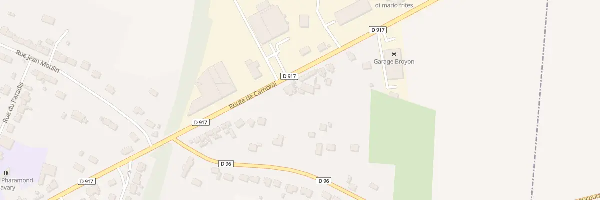Plan du 195 Rte de Cambrai à Gouzeaucourt