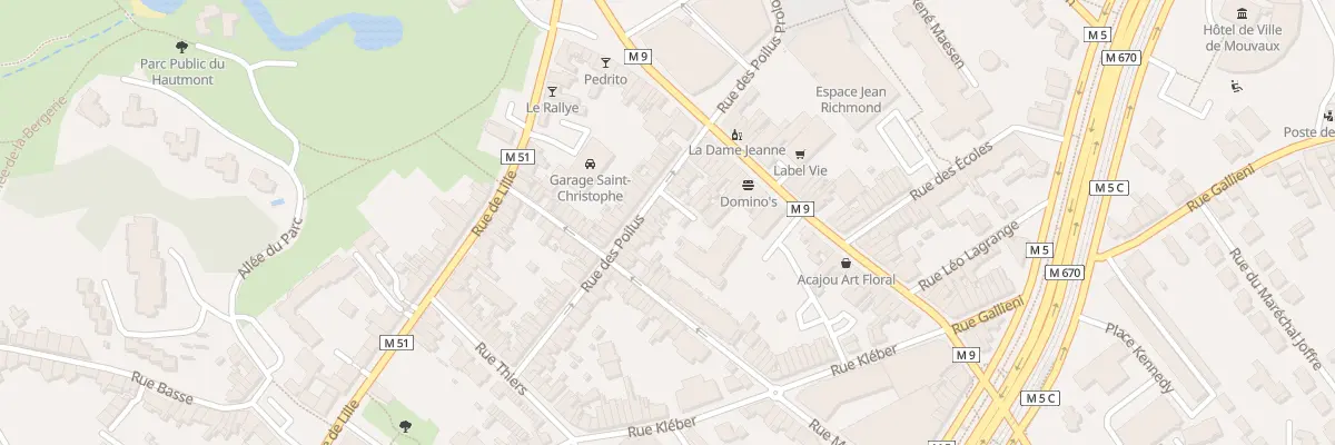 Plan du 15 Rue des Poilus à Mouvaux
