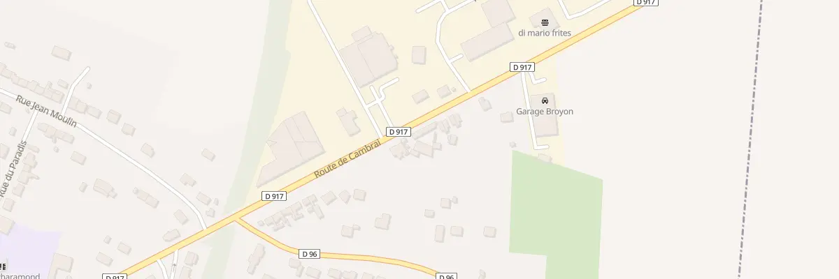 Plan du 207 Rte de Cambrai à Gouzeaucourt