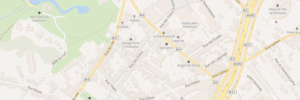 Plan du 13 Rue des Poilus à Mouvaux