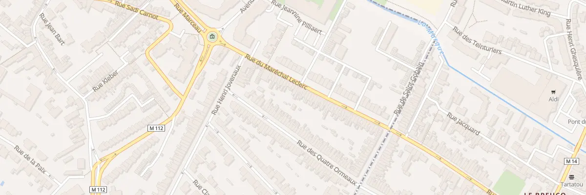 Plan du 58 Rue du Maréchal Leclerc à Wasquehal