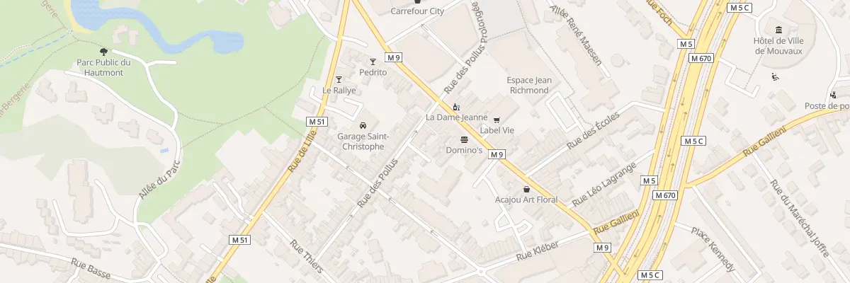 Plan du 9 Rue des Poilus à Mouvaux