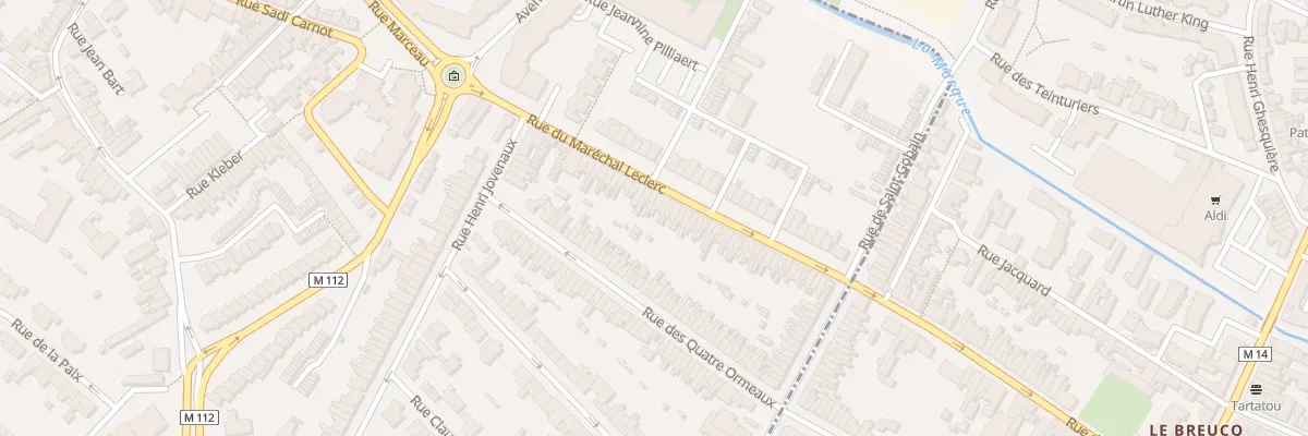 Plan du 64 Rue du Maréchal Leclerc à Wasquehal