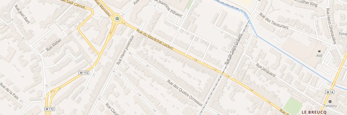 Plan du 68 Rue du Maréchal Leclerc à Wasquehal
