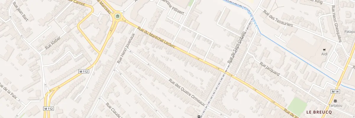 Plan du 72 Rue du Maréchal Leclerc à Wasquehal