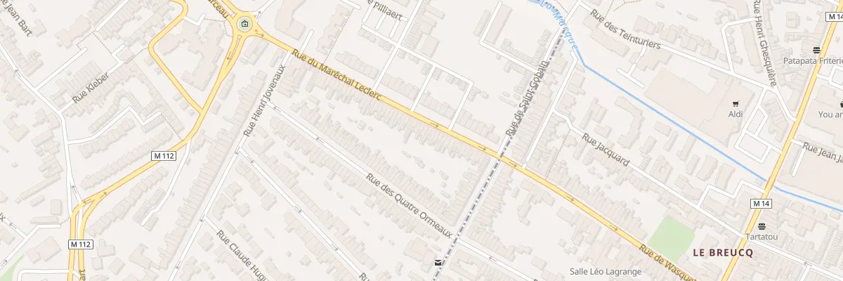 Plan du 90 Rue du Maréchal Leclerc à Wasquehal
