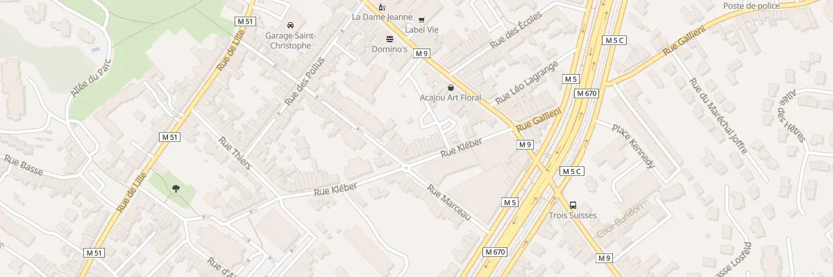 Plan du 20 Rue Kléber à Mouvaux