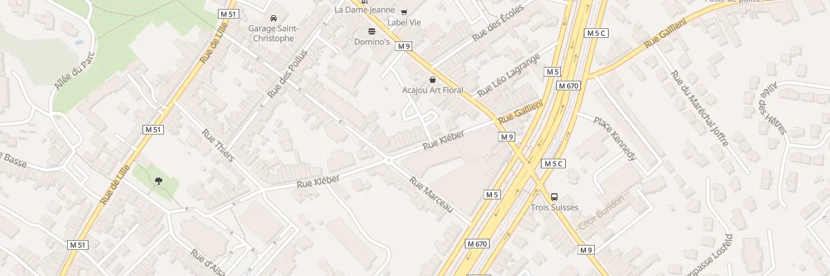 Plan du 14 Rue Kléber à Mouvaux