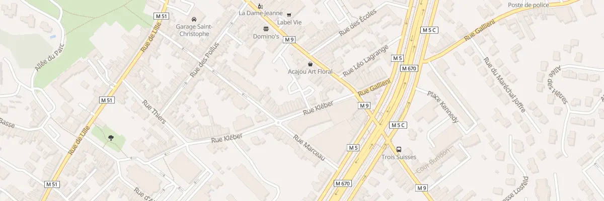Plan du 10 Rue Kléber à Mouvaux
