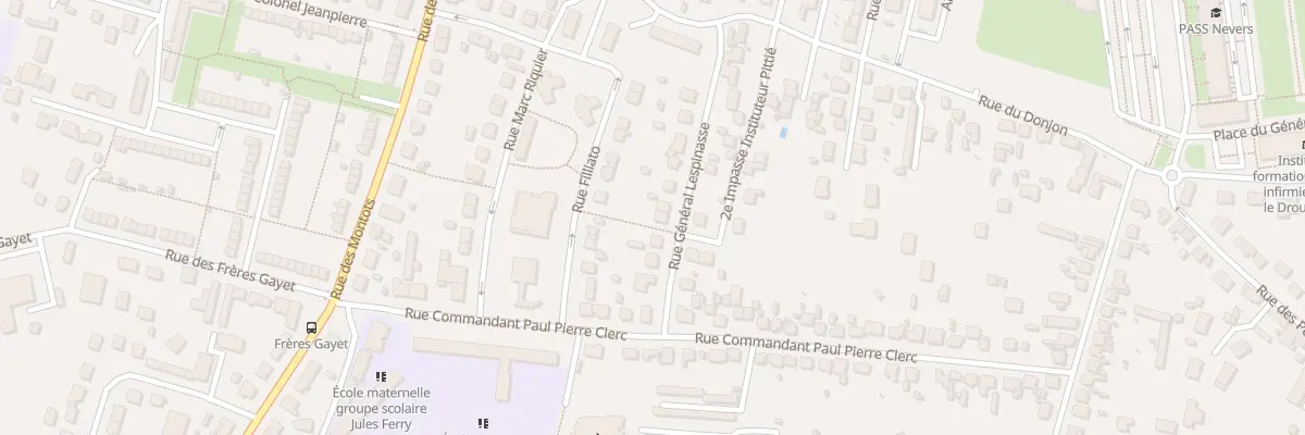 Plan du 14B Rue General Lespinasse à Nevers