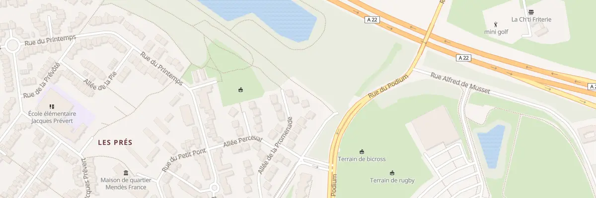 Plan du 20 All de la Promenade à Villeneuve-d’Ascq