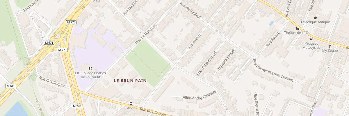 Plan du 94 Rue d’ Anor à Tourcoing