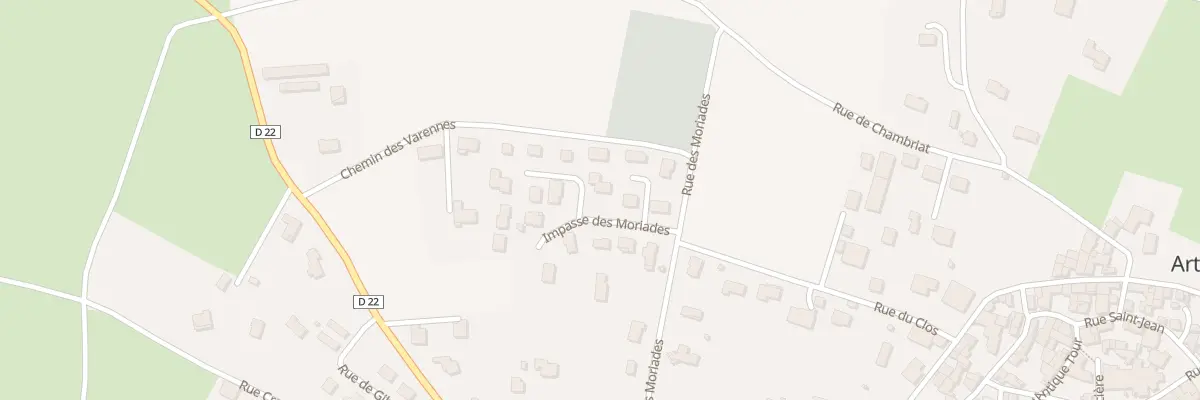 Plan du 9008 Rue des Moriades à Artonne