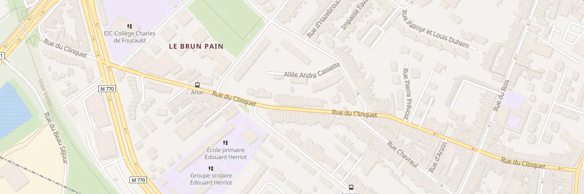 Plan du 158 Rue du Clinquet à Tourcoing