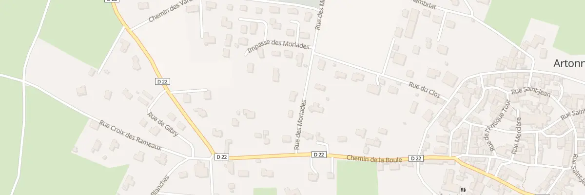 Plan du 1B Rue des Moriades à Artonne