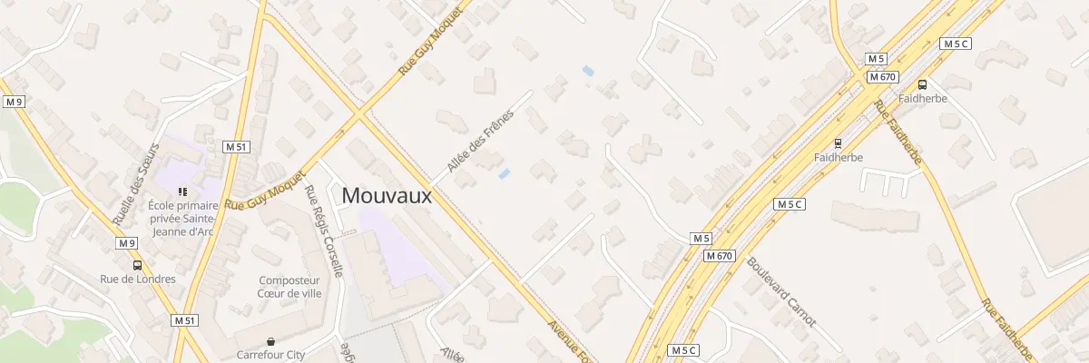 Plan du 10 Av du Mal Foch à Mouvaux
