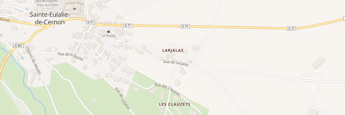 Plan du 25 Rue de Larjalas à Sainte-Eulalie-de-Cernon
