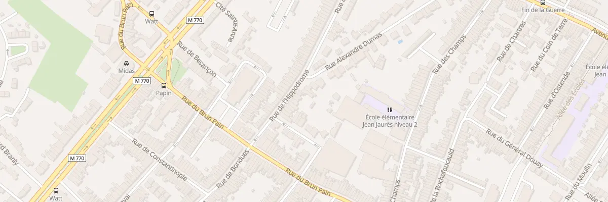 Plan du 195 Rue de l’Hippodrome à Tourcoing