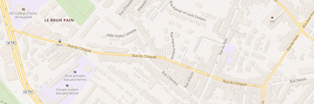 Plan du 110 Rue du Clinquet à Tourcoing
