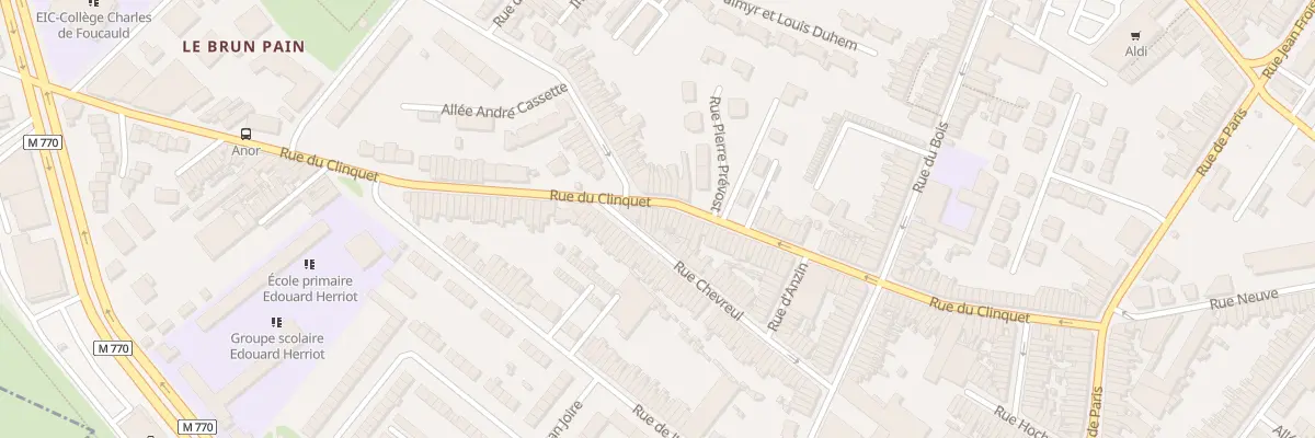 Plan du 107 Rue du Clinquet à Tourcoing